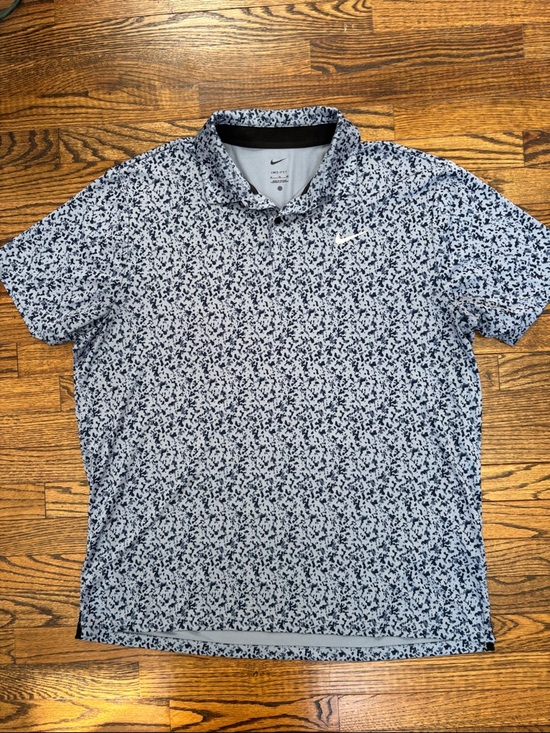 Nike Other - Nike dri-fit Men’s blue and Navy All-Over Print Polo